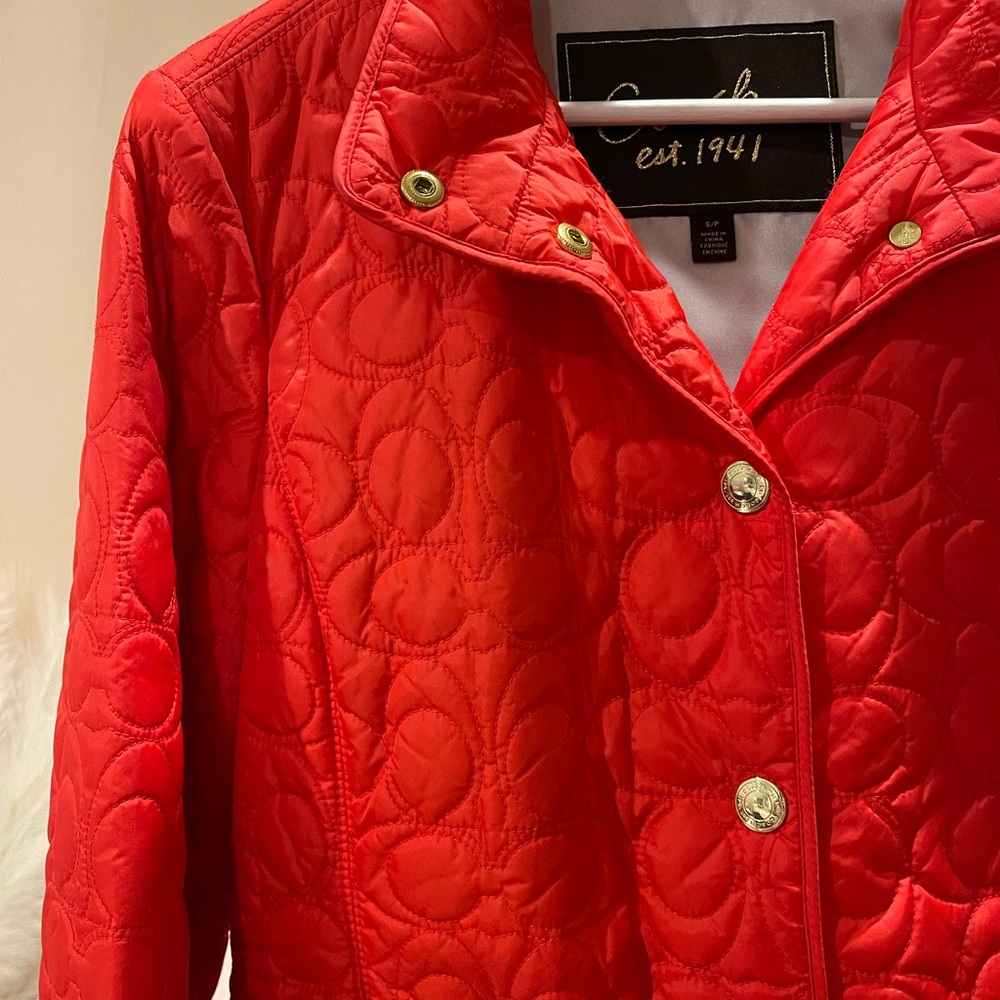 Authentic Quilted logo Coach jacket - Picture 4 of 6